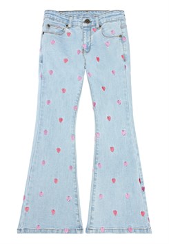 The New Laflared Embroidery jeans - Light blue wash